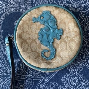 Coach seahorse change purse
